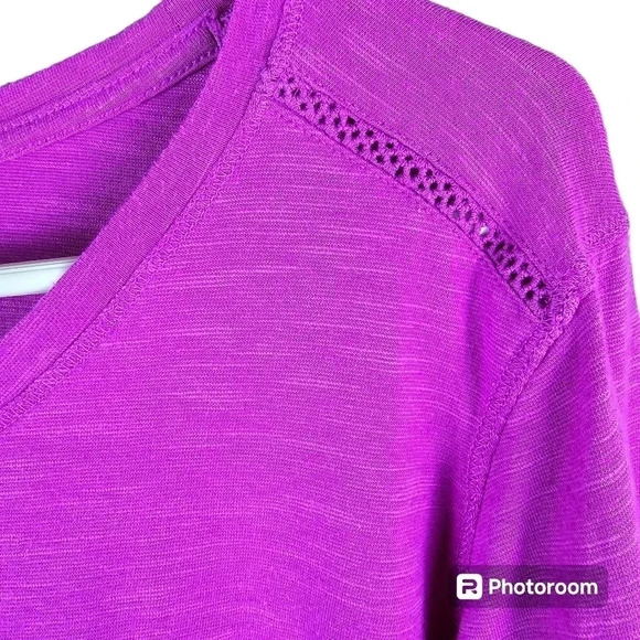 Columbia long sleeve hot pink top with lace detail size XL - Picture 4 of 9